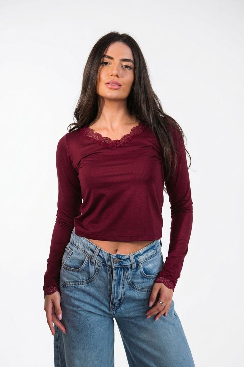 Lace-Trim Essential Top