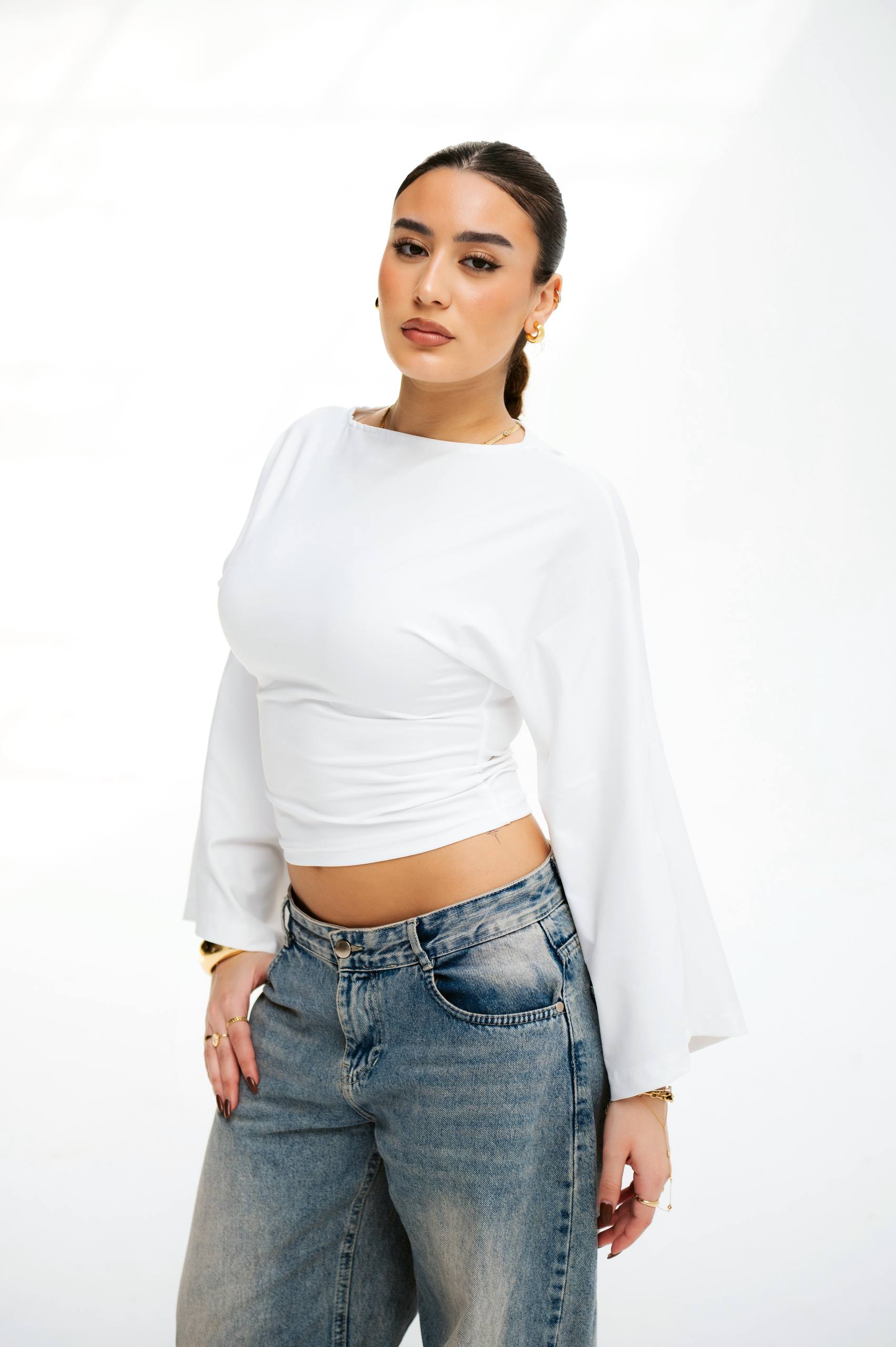 Bell-Sleeve Statement everyday essential Top